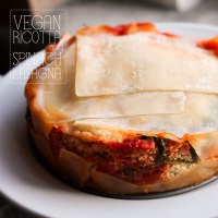 Vegan Ricotta and Spinach Lasagna for Two
